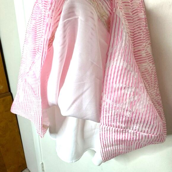 LILLY PULITZER KAILEY PINK & WHITE FLORAL CHIFFON HALTER DRESS SIZE 2 ROSY POSIE - Picture 7 of 14